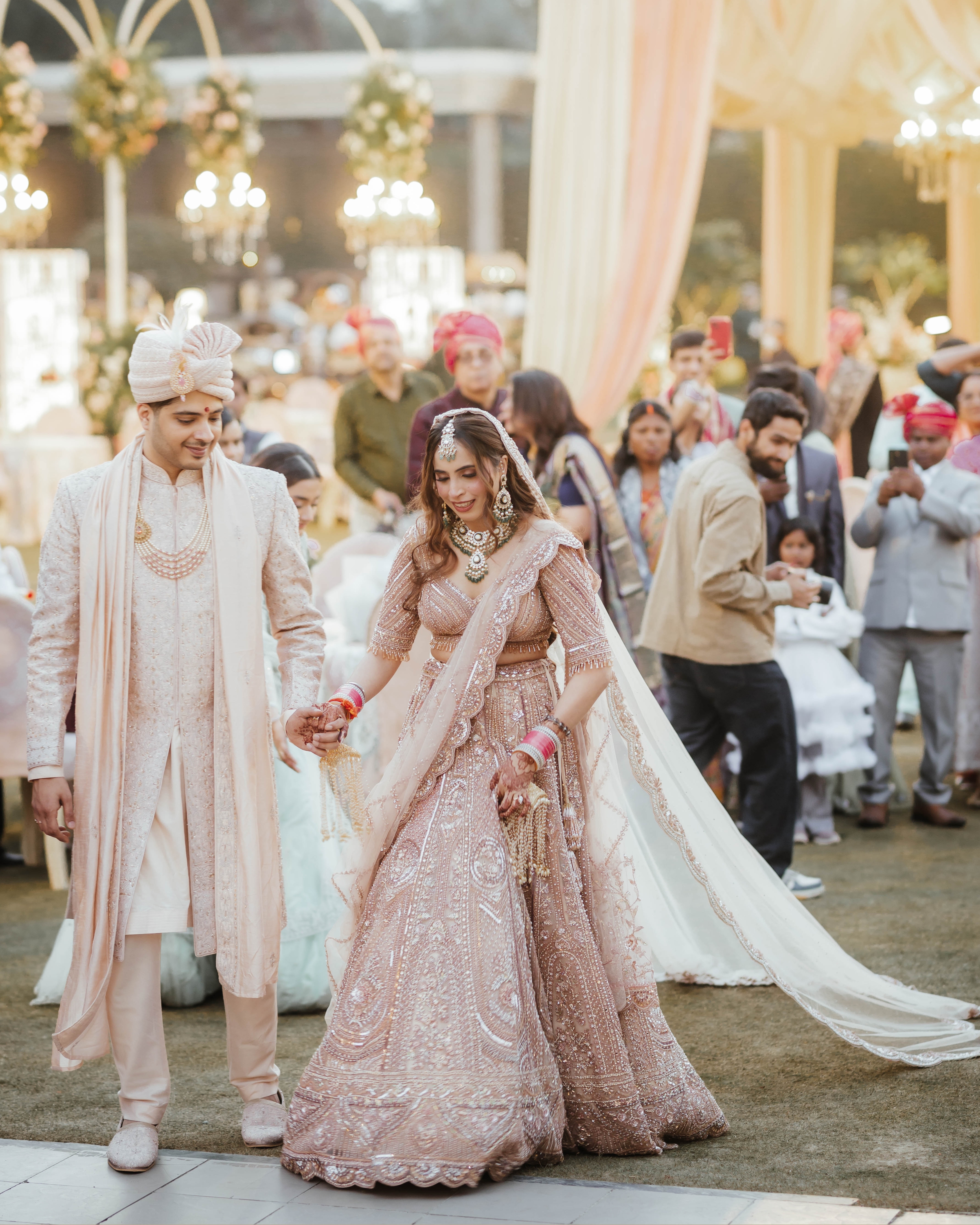 Bride and groom candid emotion during wedding ceremony Gwalior photography